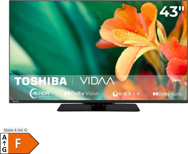 Toshiba 43UV3463DA Smart TV LED Fernseher 43 Zoll 4K UHD HDR Dolby Vision in Schwarz - Bild 2