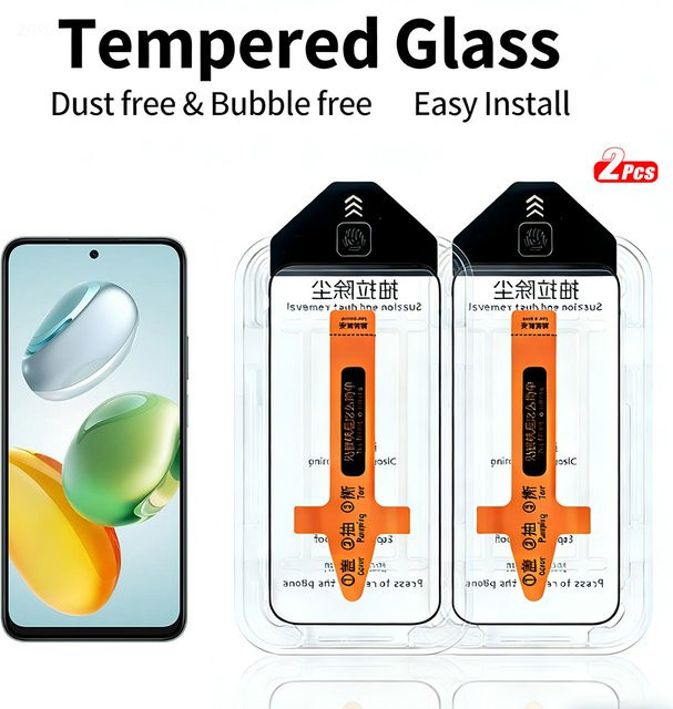 2 Stück Gehärtetes Glas Displayschutzfolie für Honor 200 Smart Lite 300 X70i X70 X60 in Transparent mit einfacher Einhand-Installation - Bild 1