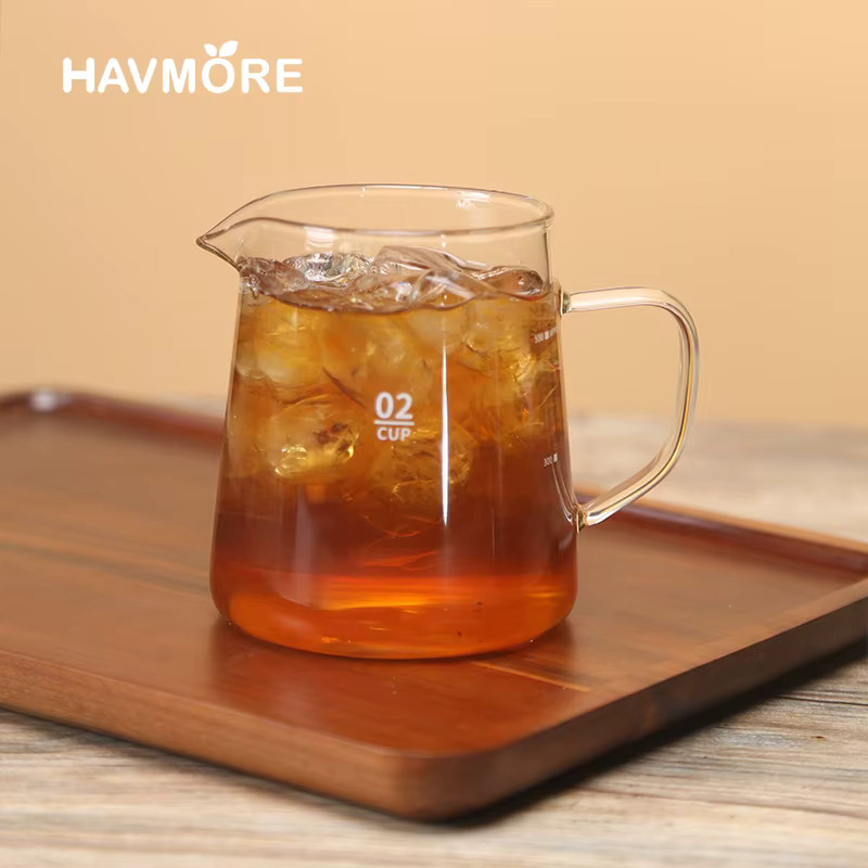 EAKOERS Kaffeeserver aus Glas mit Punktskala, handgefertigte Tropfkaffeekanne, transparent, 300 ml - Bild 3