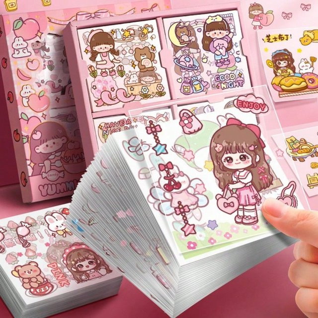 Bunte Cartoon Aufkleber Set für DIY Journaling und Laptop Dekoration in Multicolor - Bild 1