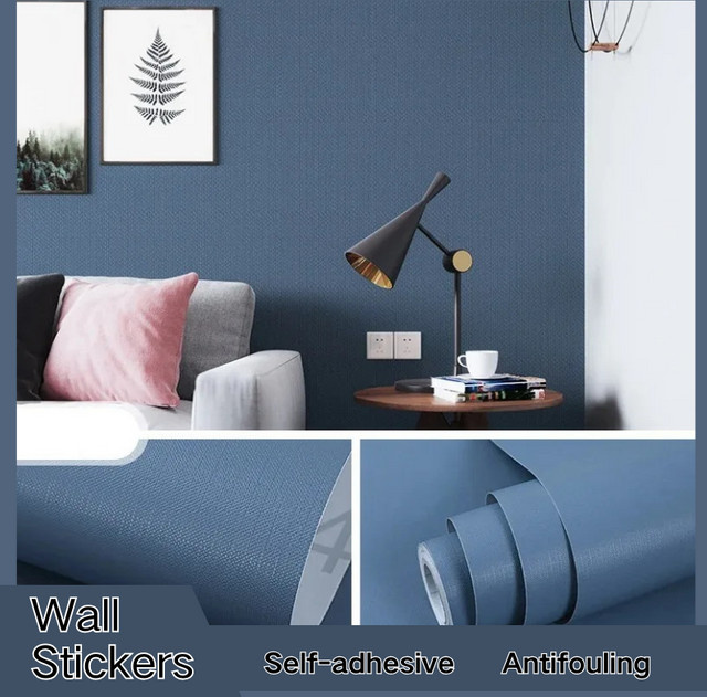 Selbstklebende Wandtapete von ctzsoop in Macaron Blau, wasserfeste und schimmelresistente PVC Wandaufkleber für deine Raumdekoration, 45 cm - Bild 1