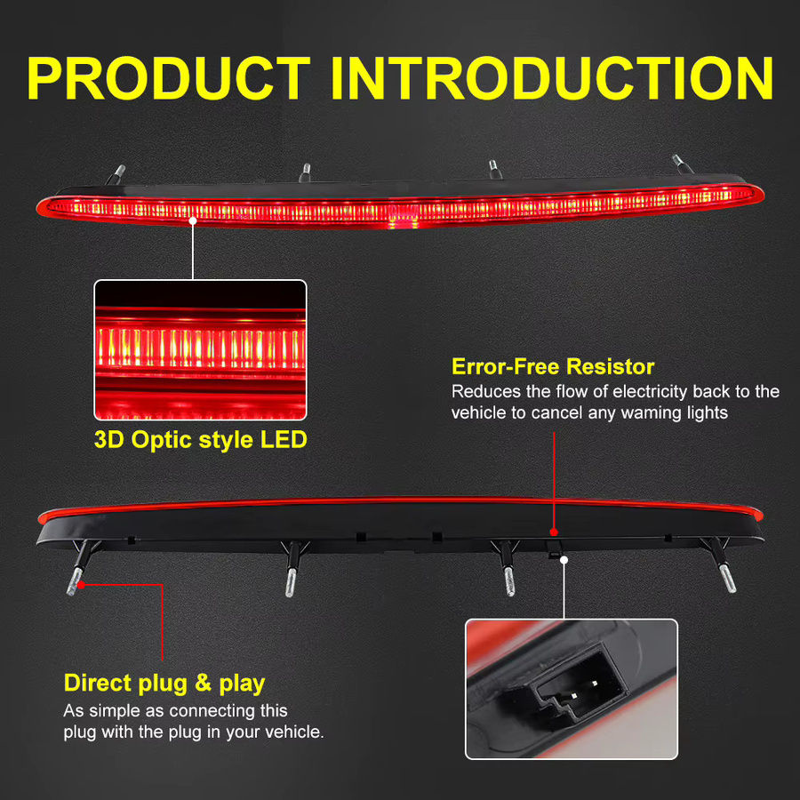 APMATAUTO LED Dritte Bremsleuchte 12 V in Rot für BMW 1er M 128i 135i E82 E87 E88 2008–2013 Hochmontierte Signallampe 63257164978 - Bild 2