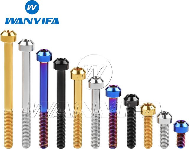 Wanyifa Titanschrauben mit T25 Torx Kopf in Blau und Multicolour für Fahrrad, Motorrad und Auto - Bild 1