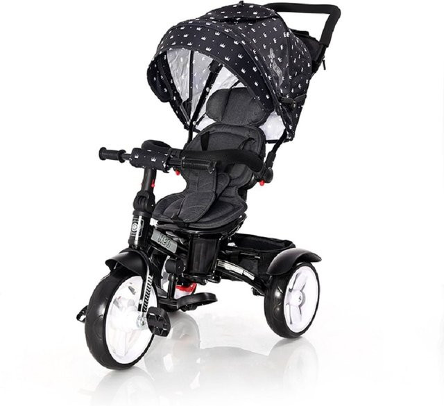 Lorelli Tricycle Neo 4 in 1 Dreirad mit EVA-Reifen, schwarz, ab 18 Monaten - Bild 1