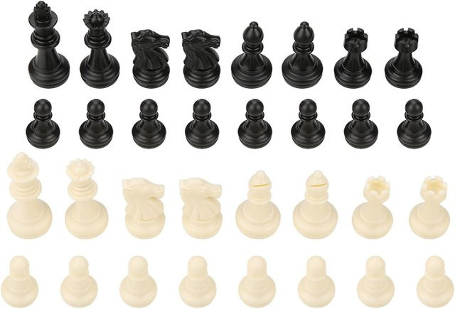 TOMTOP JMS International 32 Standard Schachfiguren Ersatz Turnier Schwarz & Weiß - Bild 1