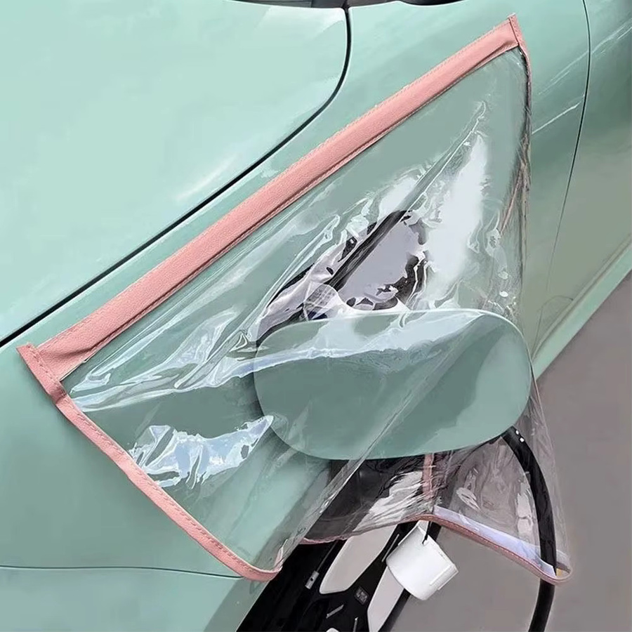 Magnetische Abdeckung für elektrische Fahrzeug-Ladestecker zum Schutz vor Staub und Regen, transparent - Bild 3