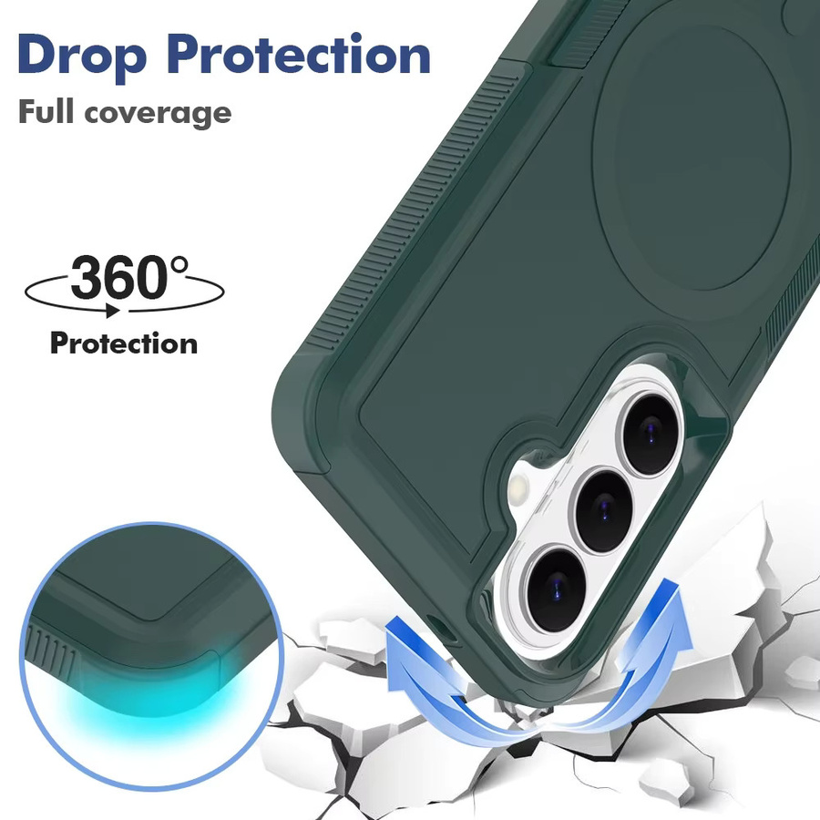 Magnetische Schutzhülle aus PC und TPU für Samsung Galaxy A57 A56 A37 A36 A27 A26 A17 A16 A07 A06 in Lila oder Grün - Bild 5