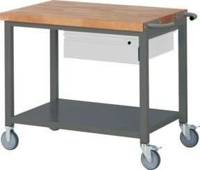 STIER Fahrbare Werkbank Premium in Grau mit 1 Schublade und Ablageboden, B/T/H: 100 x 70 x 88 cm - Bild 1