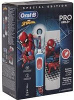 Oral-B Vitality Pro 103 Kids Spiderman Elektrische Zahnbürste mit Reiseetui in Blau, Weiß und Multicolour - Bild 1