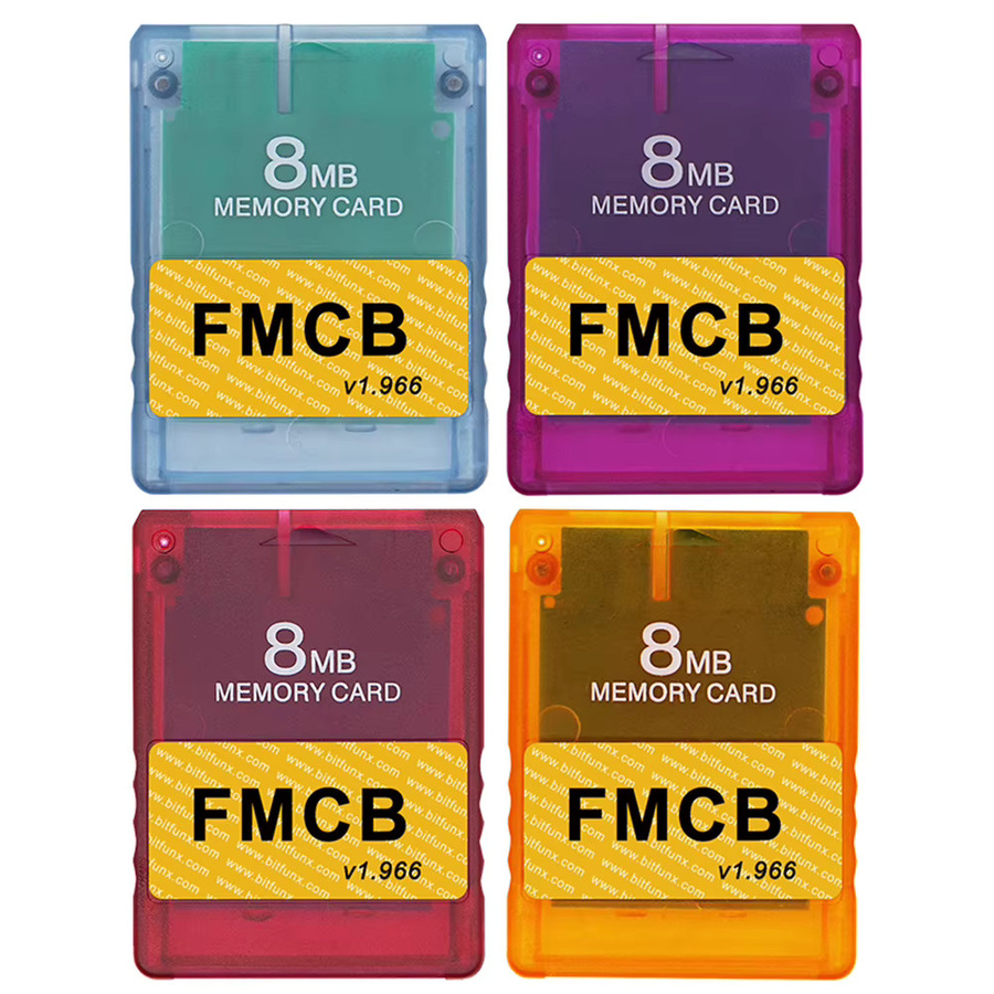APWIKOGER PS2 Speicherkarte mit FMCB v3.0 und MCBoot für PlayStation 2, transparente Shell, Farben: Transparent oder Rot, Kapazität: 8MB/16MB/32MB/64MB - Bild 3