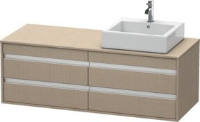 Duravit Waschtischunterschrank Ketho in Beige mit 4 Schubladen, B/T/H: 140 x 55 x 49,6 cm - Bild 1