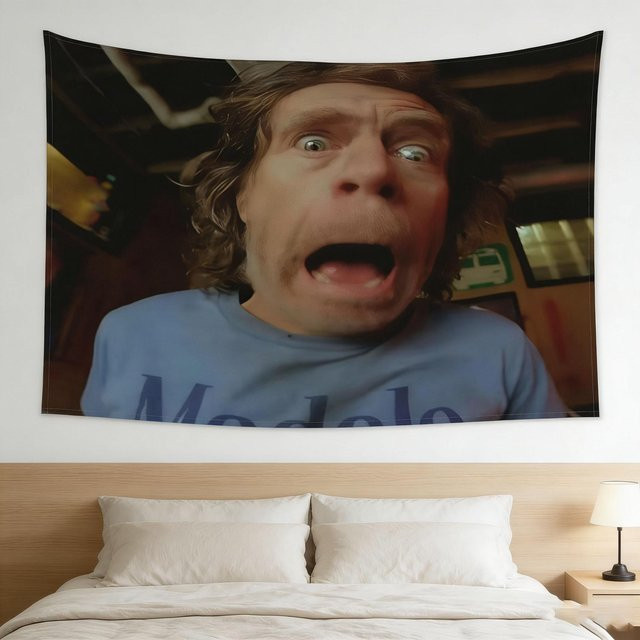 Frank Gallagher Pop Art Wandteppich von JMG Household Supplies in Pfirsich-Beige, moderner Wandbehang mit Grafikdruck, B x H: 60 x 90 cm - Bild 1
