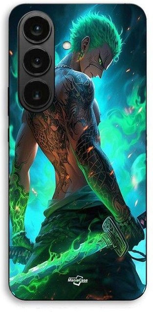 Maniacase Handyhülle für Samsung Galaxy S26 FE mit Zoro 3D Manga Anime Fanart in Schwarz und Multicolour - Bild 1