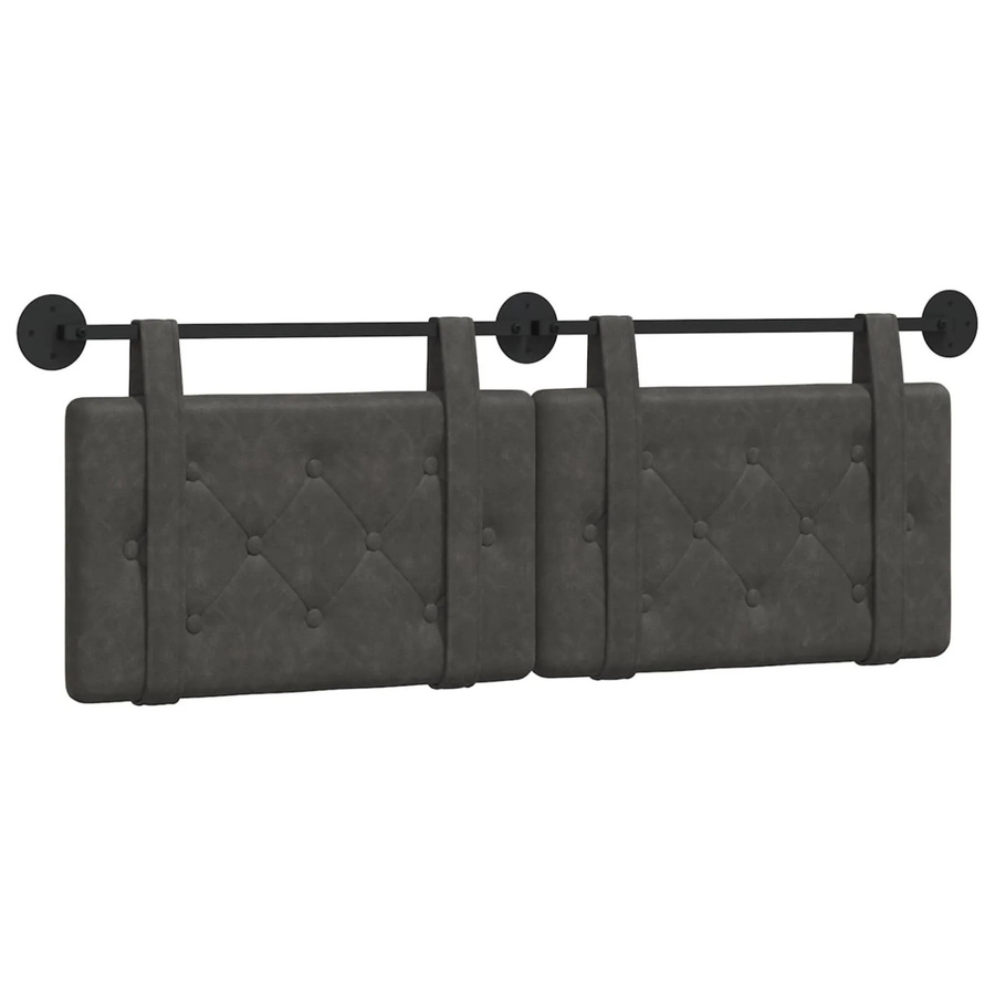 vidaXL Hängevorderseite in Schwarz und Grau mit antikem PU-Design, B/T/H: 150 x 55 x 5 cm - Bild 2