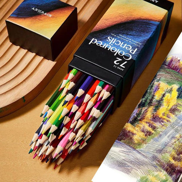 Professionelles Buntstift-Set mit 72 Farben in Multicolour, wasserlösliche Ölfarben für Kunst und Schule - Bild 1