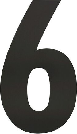 Intersteel Hausnummer 6 XXL aus Edelstahl in Mattschwarz - Bild 1