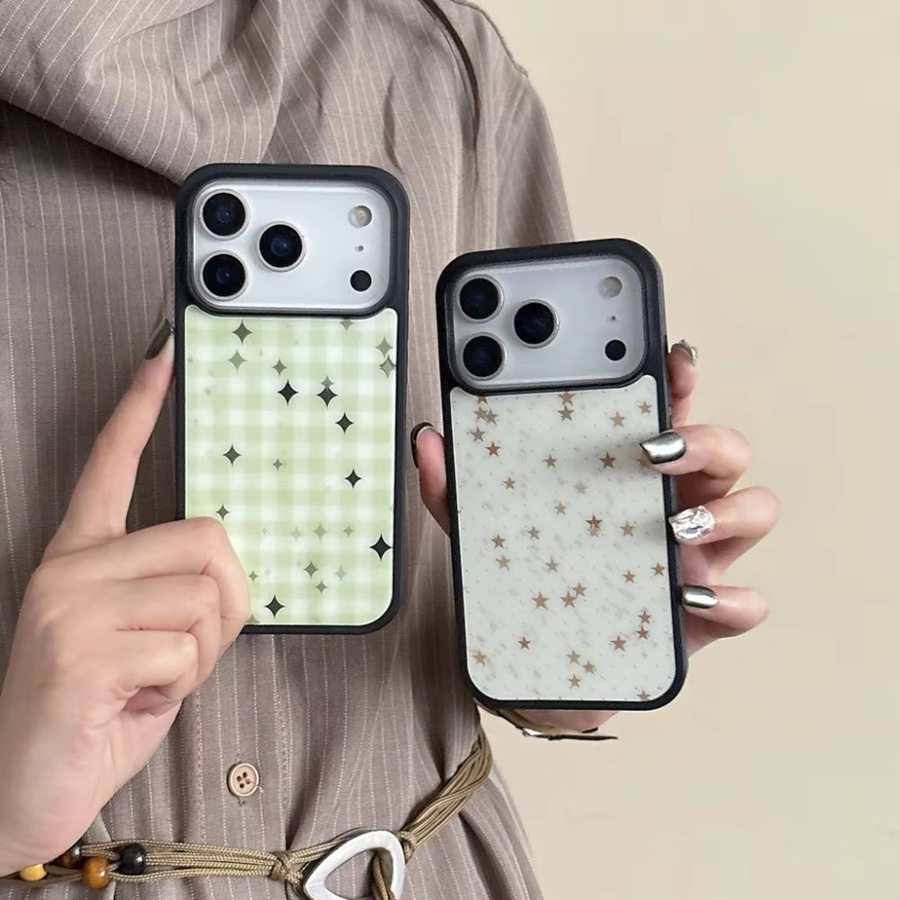 DecoPhone Handyhülle mit Gittermuster, Wellen, Punkten und Sternen für iPhone 17 16 15 14 Pro Max, magnetisch und kabelloses Laden unterstützt - Bild 2