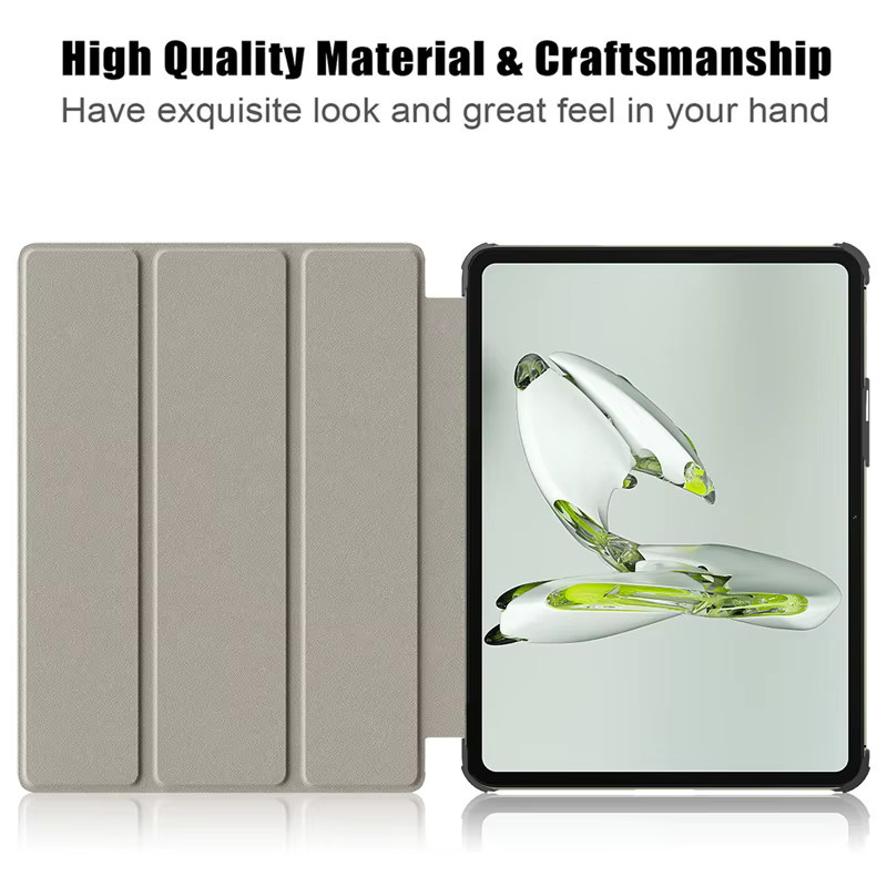 Magnetische Leder Schutzhülle für OPPO Pad Neo 11,4 Zoll Trifold Smart Cover in Schwarz und Grau - Bild 2