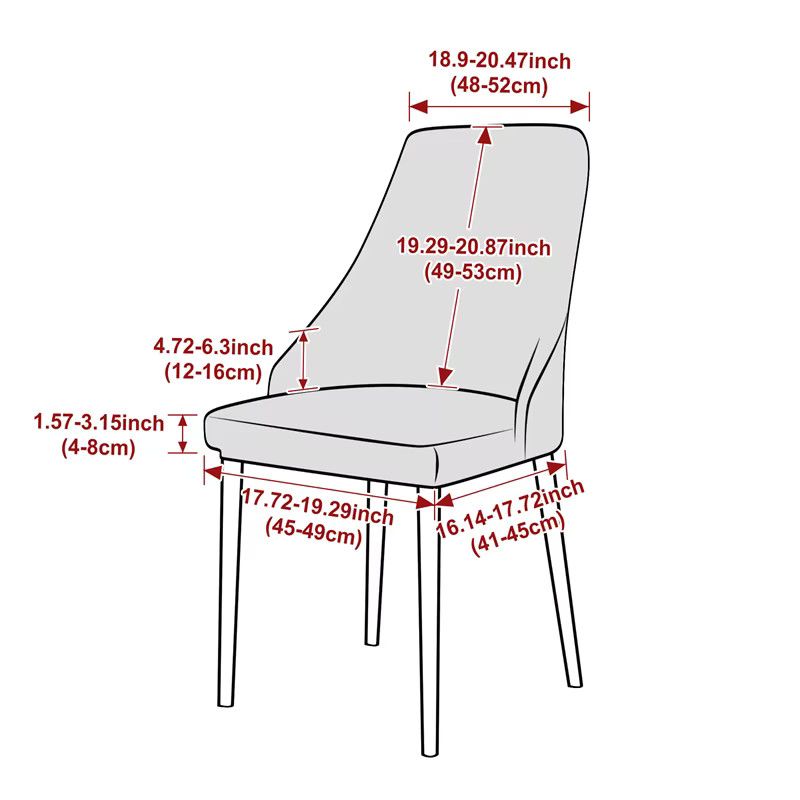 WANERQU Sesselhussen mit Blättermuster aus Jacquard, elastische Sitzbezüge für Esszimmerstühle und Sessel - Bild 2