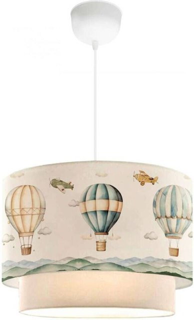Opviq Pendelleuchte beige aus PVC Kunststoff mit E27 Fassung, B/H/T: 30 x 70 x 30 cm - Bild 1