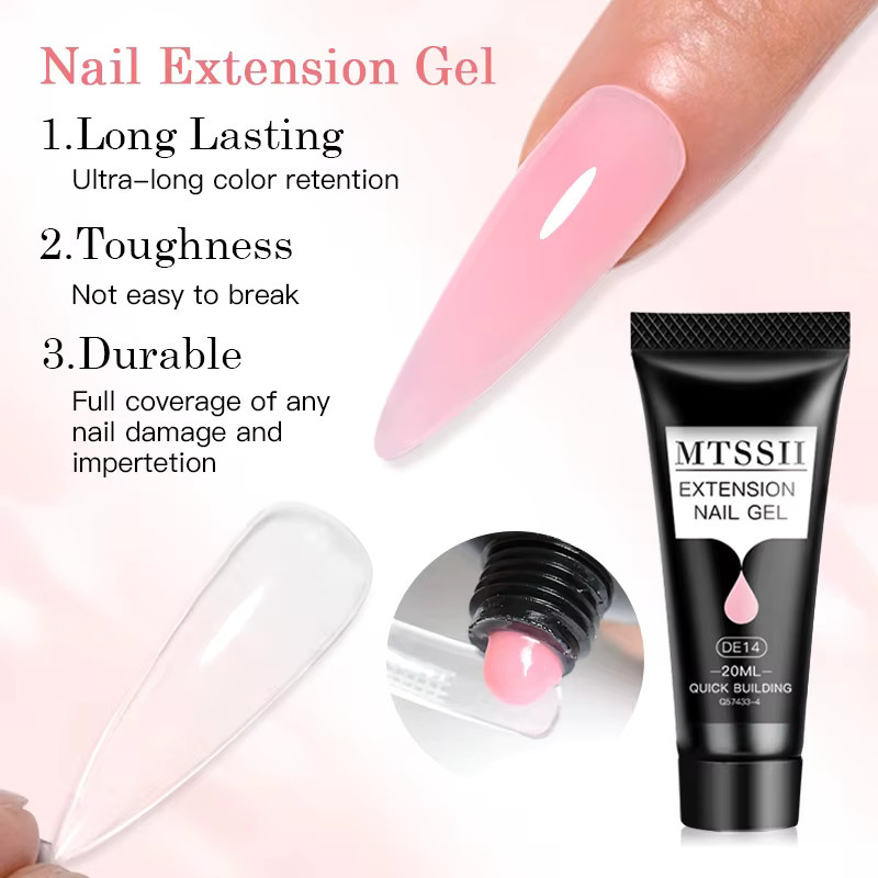 Mtssii Nagel Verlängerung Gel Set, 20 ml, mit 6W UV LED Lampe - Bild 4
