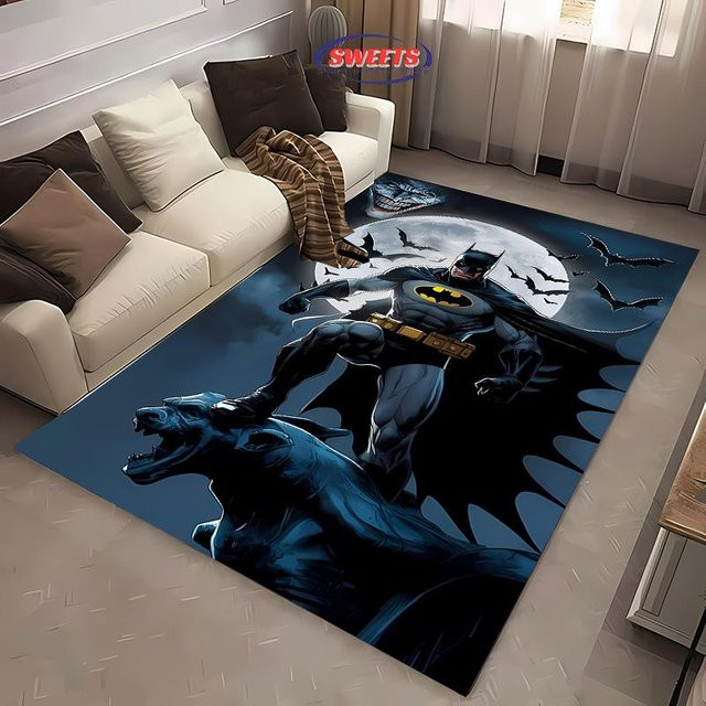 Klassischer Logo-Druckteppich in Blau, rutschfeste und maschinenwaschbare Matte aus Polyester für Wohnzimmer, Schlafzimmer, Büro oder Kinderzimmer, B/T: 40 x 60 cm - Bild 1