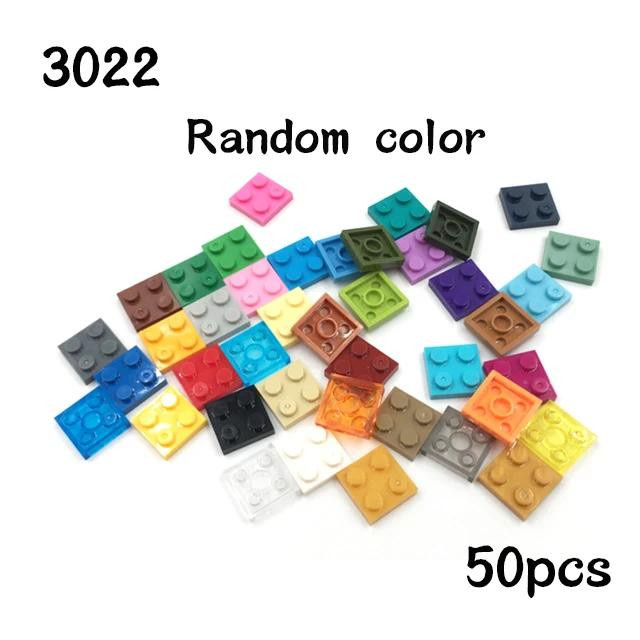 Yiran toy MOC Bausteine 3022 Dünne Platte 2x2 Noppen Konstruktionssteine 50-teiliges Set - Bild 1