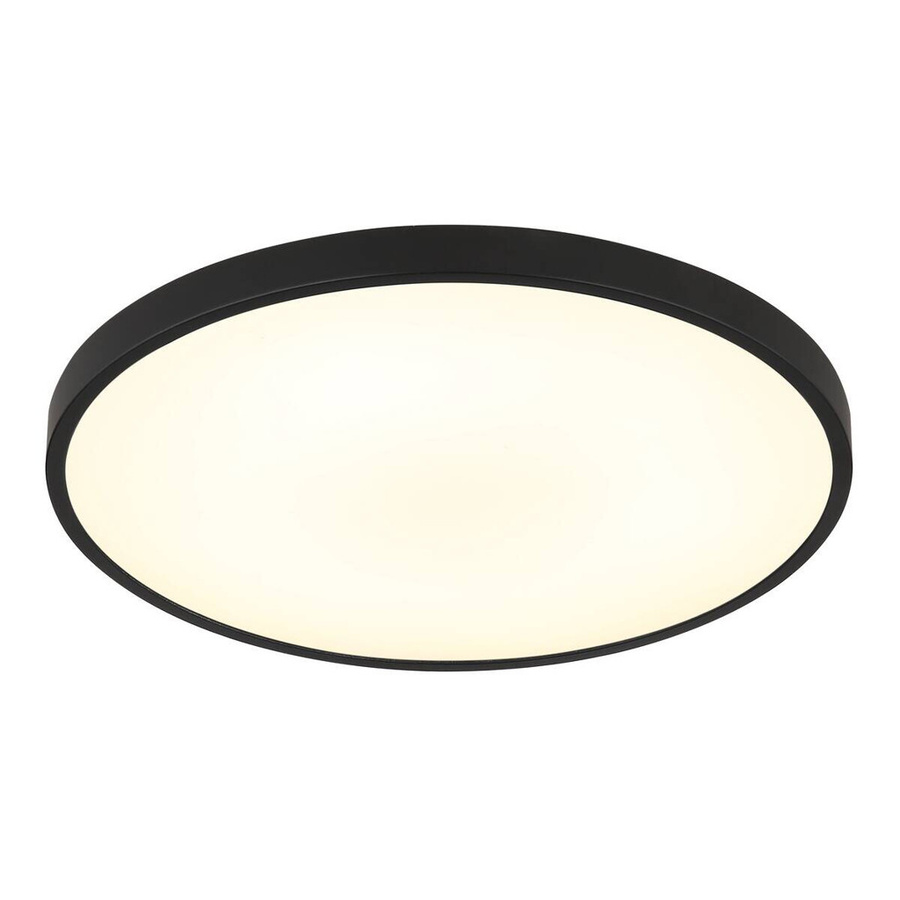 Globo Lighting LED Deckenleuchte modern rund in Mattschwarz mit Opal Kunststoff, H: 3,55 cm, B: 23 cm, T: 23 cm - Bild 2