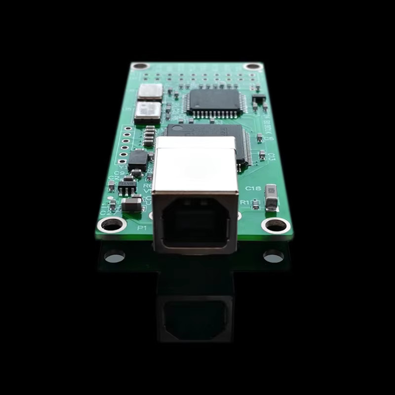 Huo Guang Shu PCM DSD I2S-Eingangsdekodierungsplatine mit digitaler Amanero-Schnittstelle und USB-C Anschluss in Grün - Bild 2