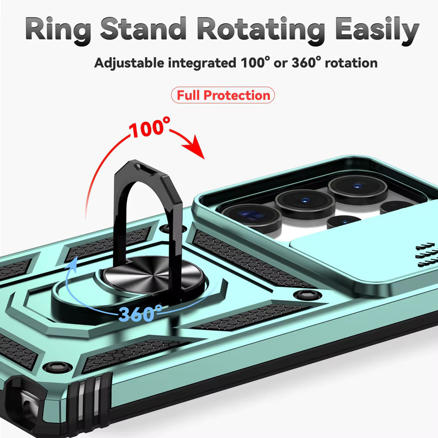 Robuste Panzerhülle mit 360 Grad drehbarem Ringhalter und Linsenschutz für Samsung Galaxy S26 S25 S24 S23 S22 S21 S20 Note 20 Ultra Plus FE EDGE - Bild 5