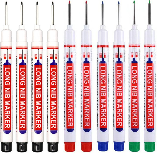 Mehrfarbiger wasserfester Loch-Marker-Stift mit 20 mm Tiefe für Holz, Fliesen, Glas und Metall - Bild 1