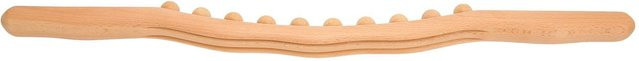 Beautyyy Gua-Sha-Massagestab, Holz-Schabstab mit Wellengriff, beige - Bild 1