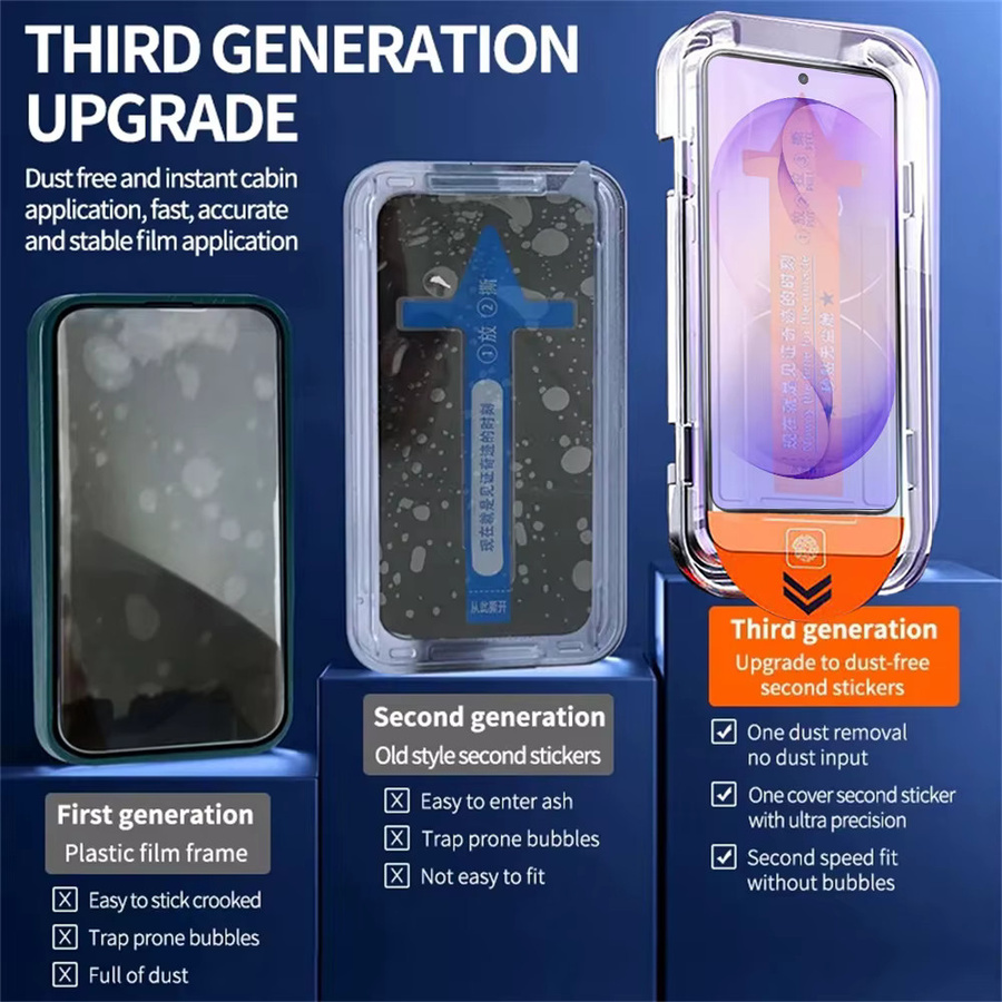 5er Pack Displayschutzfolie aus gehärtetem Glas für Samsung S26 S25 S24 Ultra und S25 Edge Plus, transparent mit oleophobischer Beschichtung gegen Fingerabdrücke - Bild 4