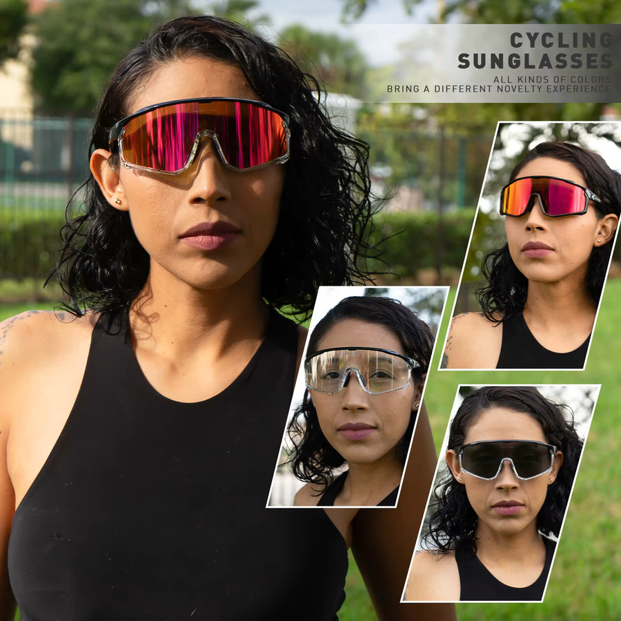 KAPVOE Sportsonnenbrille, Photochrome, polarisiert, Unisex, Vollrand - Bild 2