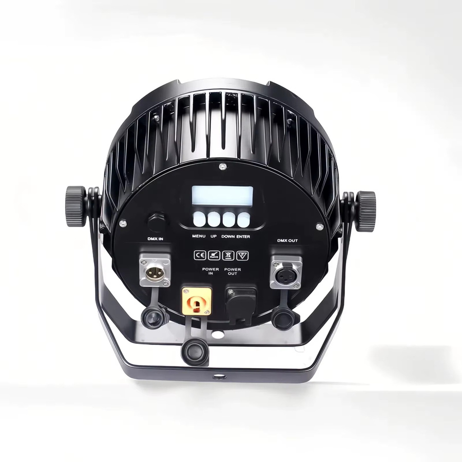 HYULIGHTS RGBWA UV 6in1 LED Flutlicht IP65 Wasserdicht Aluminium Schwarz für Außenbereich und Bühne mit DMX512 Steuerung - Bild 2