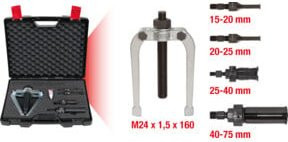 KS Tools Präzisions-Innen-Auszieher-Satz Ø 15-75mm, 5-teilig, silberfarben aus Stahl - Bild 1
