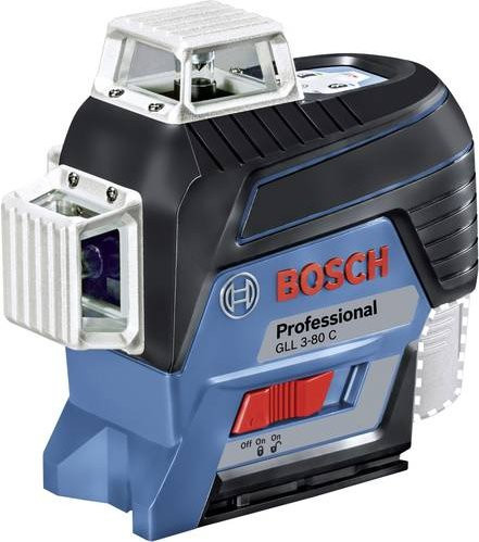 Bosch Professional GLL 3-80 C Kreuzlinienlaser in Rot und Blau mit Akku-Adapter und wiederaufladbarem Akku - Bild 2