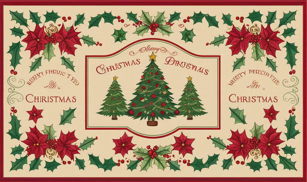 VIKAMA Vintage Weihnachts-Fußmatte schmutzabweisend und maschinenwaschbar für Eingangsbereich, Flur und Badezimmer - Bild 2