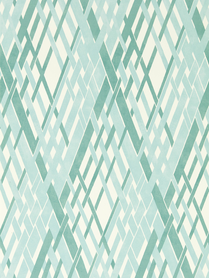 Harlequin Tapete Locronan in Aqua und First Light mit geometrischem Abstract-Design aus Vlies - Bild 1