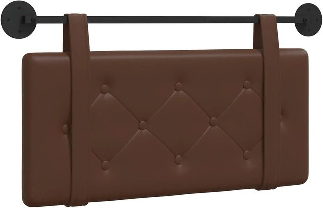 vidaXL Wandpaneel gepolstert aus Kunstleder in Braun, B/H: 90 x 55 cm - Bild 1