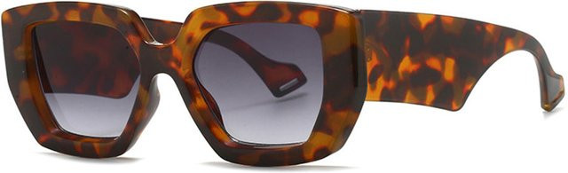 Techsuit 86321 Sonnenbrille, Damen, Vollrand, Square, Kunststoff, Schwarz Braun Grau - Bild 1