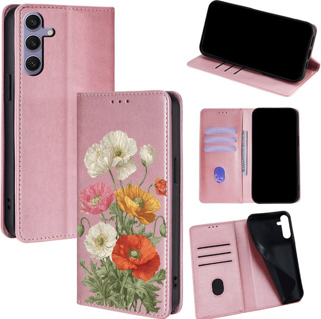 Magnetische Leder-Brieftaschenetui Schutzhülle für Samsung Galaxy S26 Ultra S25 FE S24 S23 S22 mit Flip-Funktion in Purple - Bild 1