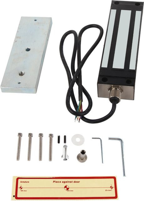 aimo Elektromagnetisches Schloss aus Edelstahl mit 500 kg Haltekraft und 6 Drähten für die Zugangskontrolle in Weiß und Silber - Bild 1