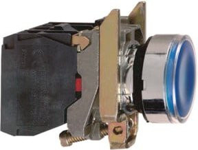 Schneider Electric Leuchtdrucktaster XB4BW36B5 in Blau und Silber aus Metall - Bild 1
