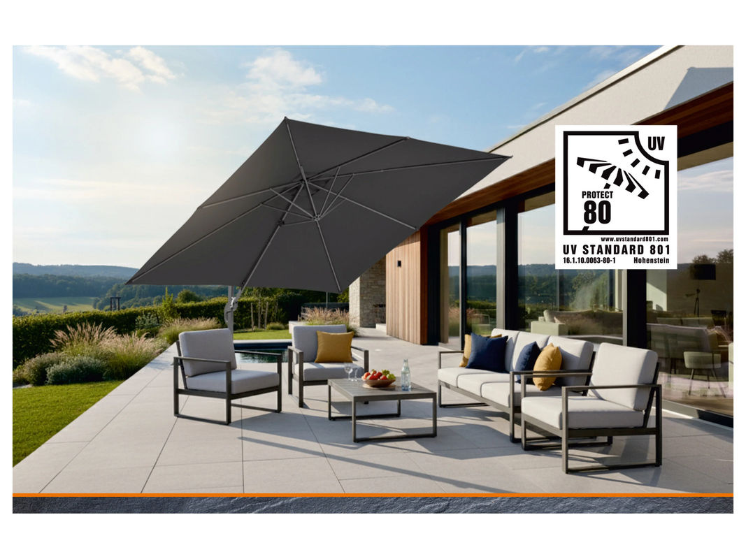 SCHNEIDER Valencia Grande Sonnenschirm in Anthrazit, B/T: 280 x 280 cm - Bild 2
