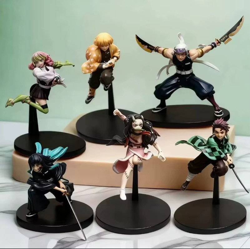 Bandai Demon Slayer Actionfiguren, Tanjirou/Agatsuma Zenitsu/Kyoujurou, PVC-Modell - Bild 2