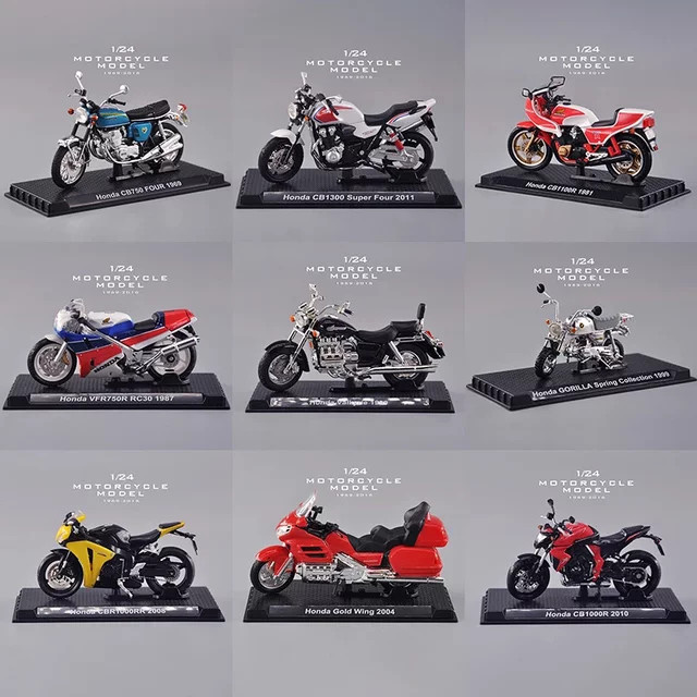 WELLY Honda Motorrad-Modell, Maßstab 1:24, Metall - Bild 1