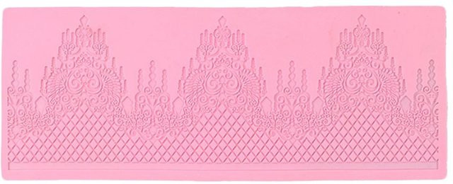 CosyHome Silikon Backmatte für Spitzen-Kuchenverzierung in Pink - Bild 1