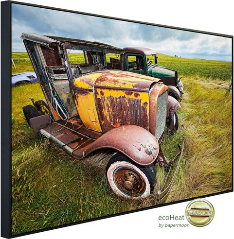 papermoon Infrarotheizung EcoHeat Oldtimer mit Matt-Effekt in Bunt, App-Steuerung und Überhitzungsschutz - Bild 1
