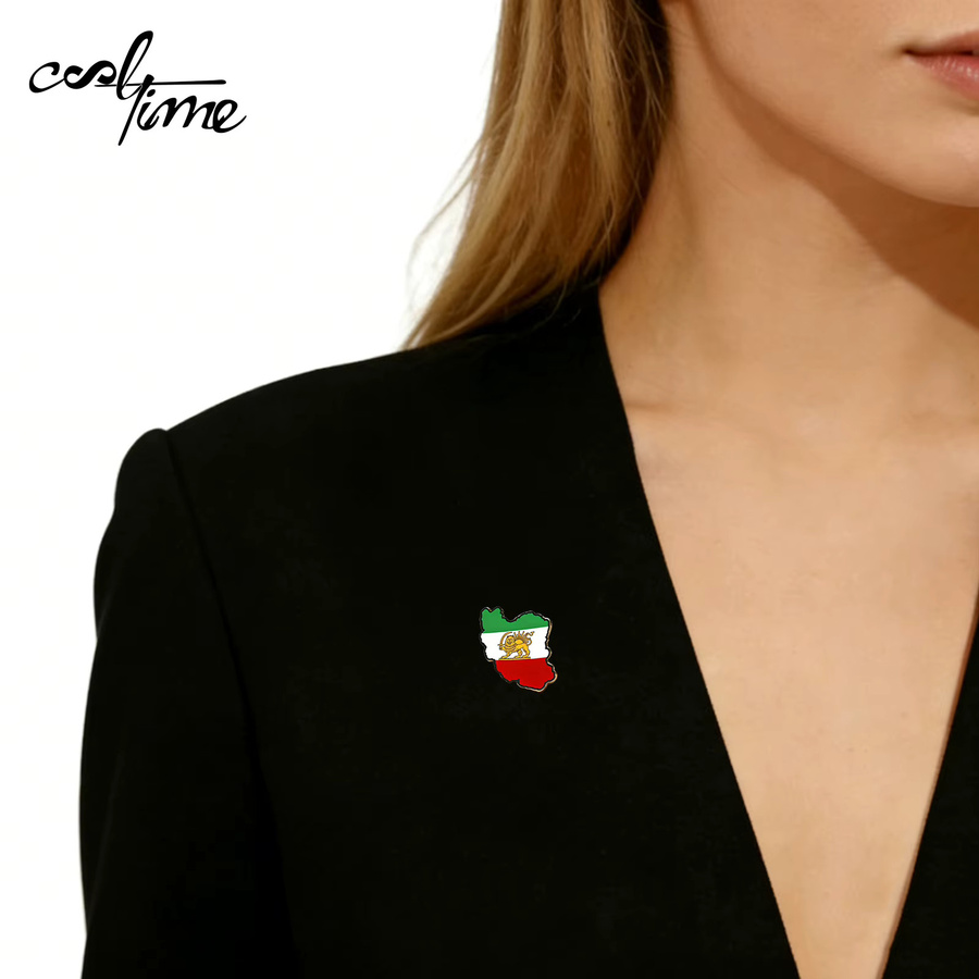 COOLTIME Anstecknadel Iran Persien Flagge, Metall, Unisex - Bild 3